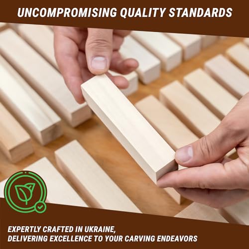 BeaverCraft Basswood Carving Blocks BW 18 pcs Whittling Wood Carving Blocks Basswood for Carving Wood for Whittling Kit Wood Blocks for Carving Bass Wood for Wood Carving Set Wood Carving Wood Crafts