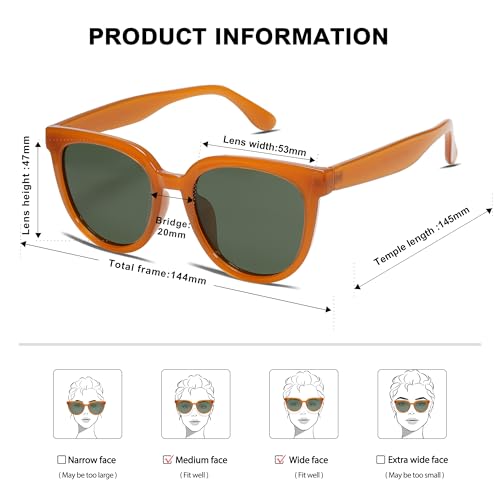 SOJOS Round Polarized Sunglasses for Women Fashion Trendy Style UV Protection Lens Sunnies Sunglasses SJ2175