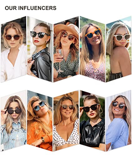 SOJOS Round Polarized Sunglasses for Women Fashion Trendy Style UV Protection Lens Sunnies Sunglasses SJ2175