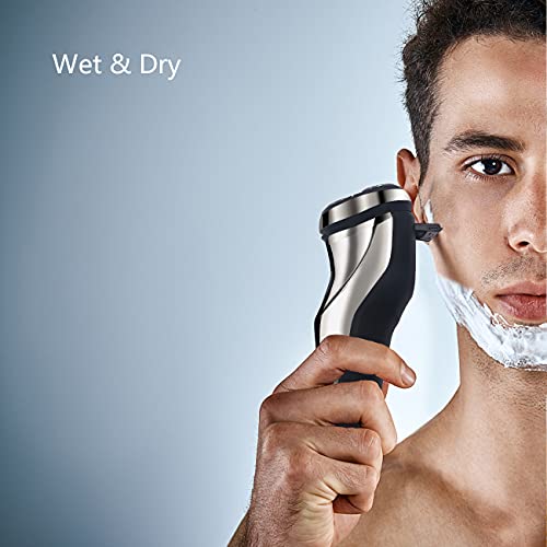 Electric Razor for Men Electric Shaver Mens for Shaving with Pop-up Trimmer Electric Rotary Shavers for Men Wet & Dry Cordless Waterproof USB Rechargeable