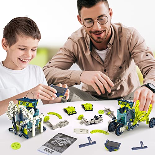 Hot Bee 12-in-1 STEM Solar Robot Kit - STEM Projects for Kids Ages 8-12, Learning Educational Science Kits, DIY Building Toys, Birthday for 8 9 10 11 12 13 Year Old Boys Girls