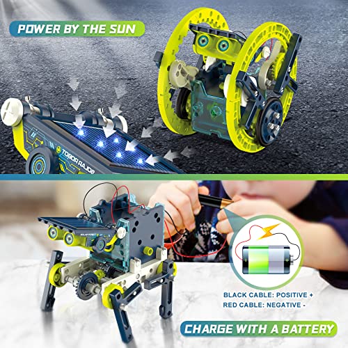 Hot Bee 12-in-1 STEM Solar Robot Kit - STEM Projects for Kids Ages 8-12, Learning Educational Science Kits, DIY Building Toys, Birthday for 8 9 10 11 12 13 Year Old Boys Girls