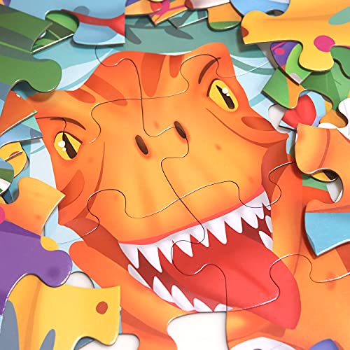 Jumbo Floor Puzzle for Kids Dinosaur Jigsaw Large Puzzles 48 Piece Ages 3-6 for Toddler Children Learning Preschool Educational Intellectual Development Toys 4-8 Years Old Easter Gift for Boy and Girl