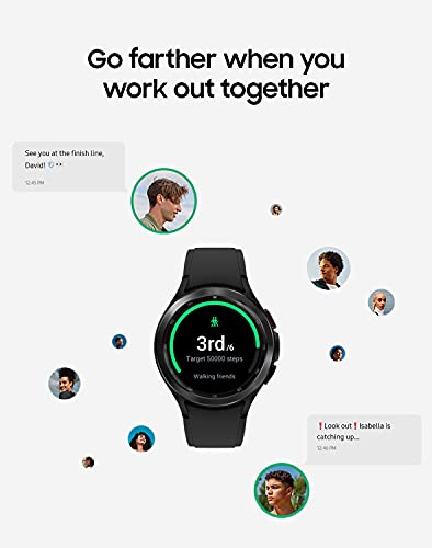 SAMSUNG Galaxy Watch 4 LTE 46mm Smartwatch with ECG Monitor Tracker for Health, Fitness, Running, Sleep Cycles, GPS Fall Detection, LTE, US Version, Black