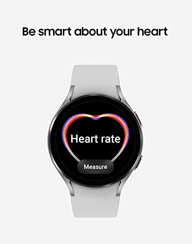 SAMSUNG Galaxy Watch 4 44mm Smartwatch with ECG Monitor Tracker for Health, Fitness, Running, Sleep Cycles, GPS Fall Detection, Bluetooth, US Version, Silver