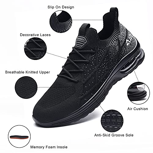 Mens Air Running Shoes Casual Tennis Walking Athletic Gym Fashion Lightweight Slip On Sneakers