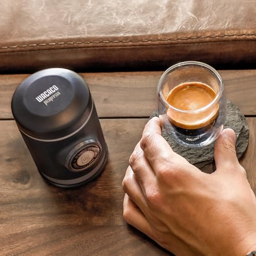 WACACO Picopresso Portable Espresso Maker Bundled with Protective Case, Pro-level Specialty Coffee Machine, Compatible Ultra-fine Grind, Manually Operated Travel Coffee Maker