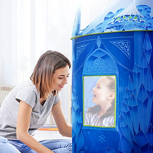 Princess Play Tent, Frozen Toy for Girls, Ice Castle Kids Tent Indoor and Outdoor, Large Imaginative Playhouse 51" X 40" with Carrying Bag for 1 2 3 4 5 6 7 8 9 Years Old Girls Gift