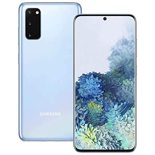 SAMSUNG Galaxy S20 5G (128GB, 12GB) 6.2" 120Hz AMOLED, Snapdragon 865, Canada 5G Only/Global 4G LTE (GSM + CDMA) Unlocked (AT&T, Verizon, T-Mobile, Metro) International Model SM-G981W (Cloud Blue)