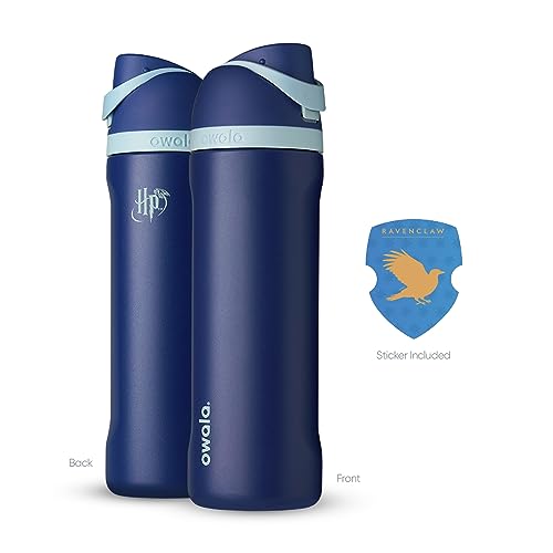 Owala Harry Potter FreeSip Insulated Stainless Steel Water Bottle with Straw for Sports and Travel, BPA-Free Sports Water Bottle, 24oz, Ravenclaw