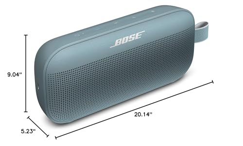 Bose SoundLink Flex Bluetooth Speaker, Portable Speaker with Microphone, Wireless Waterproof Speaker for Travel, Outdoor and Pool Use, Stone Blue