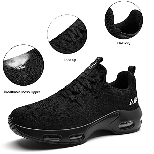 Mens Air Running Shoes Comfortable Walking Tennis Sneakers Lighweight Athletic Shoes for Sport Gym Jogging US 7-12