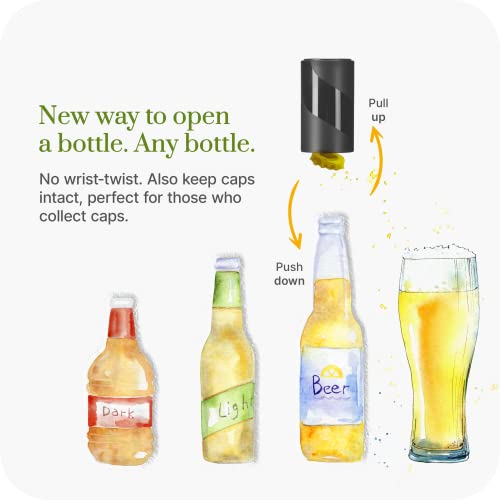 SOW - Electric Wine Opener with Foil Cutter + Redesigned Beer/Soda Bottle Opener + 2 Leather Coasters - Storage/Gift Box