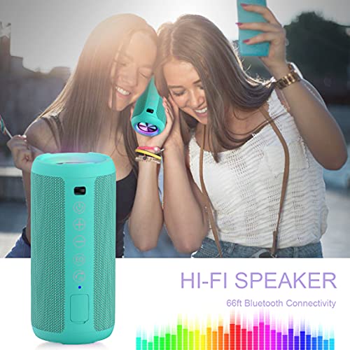 Ortizan Portable Bluetooth Speakers, IPX7 Waterproof Wireless Speaker with 24W Loud Stereo Sound, Outdoor Speaker with Bluetooth 5.3, Deep Bass, RGB Lights, Dual Pairing, 30H Playtime for Home, Party