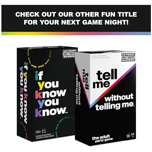 Spin Master Games Tell Me Without Telling Me - The Viral Trend, Now a Hilarious Party Game for Bachelorette Parties, College, Birthdays, for Adults Ages 18 and Up