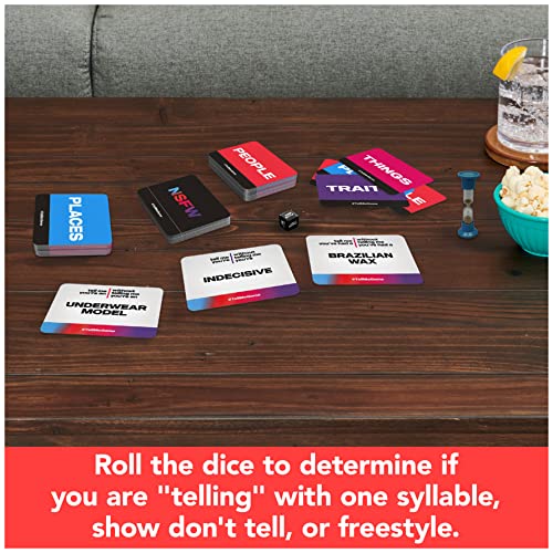 Spin Master Games Tell Me Without Telling Me - The Viral Trend, Now a Hilarious Party Game for Bachelorette Parties, College, Birthdays, for Adults Ages 18 and Up