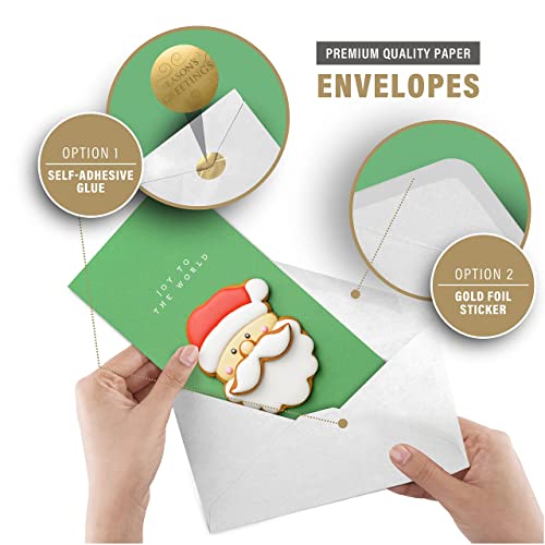 24 PCS Christmas Holiday Greeting Cards Money/Gift Card Holder for Cash, Checks, or Gift Cards with 24 White Envelopes