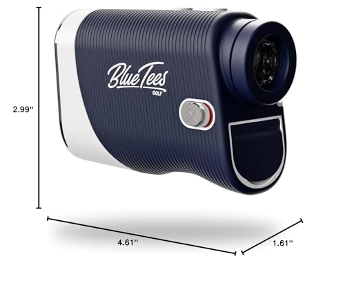 Blue Tees Golf Series 3 Max+ Golf Rangefinder with Slope Switch, 1000 Yards Range Finder, 7X Magnification Laser Rangefinder, Slope Measurement, Magnetic Strip, Flag Pole Locking with Pulse Vibration