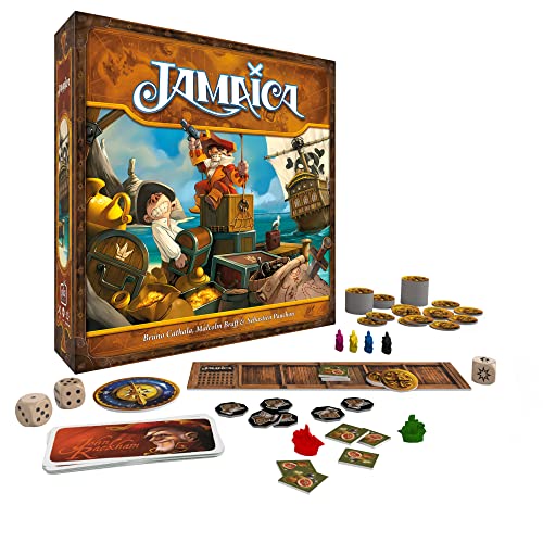 Jamaica Board Game (New Edition) - Family-Friendly Pirate Racing Game, Strategy Game for Kids & Adults, Ages 8+, 2-6 Players, 30-60 Minute Playtime, Made by Space Cowboys