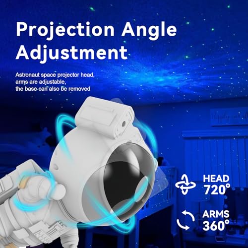 Star Projector Galaxy Night Light - Astronaut Space Projector, Starry Nebula Ceiling LED Lamp with Timer and Remote, Kids Room Decor Aesthetic, for Christmas, Birthdays, Valentine's Day