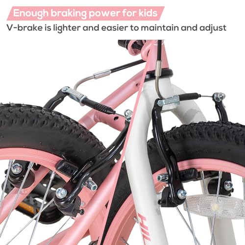 Hiland 20 24 Inch Mountain Bike for Kids Age 7,Front Suspension Fork Kids' Bicycles for Boys Girls Multiple Colors