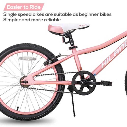 Hiland 20 24 Inch Mountain Bike for Kids Age 7,Front Suspension Fork Kids' Bicycles for Boys Girls Multiple Colors