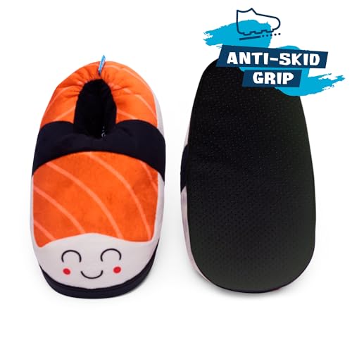 Coddies Sushi “Shoe-shi” Slippers | Unisex Funny Slippers, Gag Gift, Cute Anime Kawaii Present (4-7.5 Men | 6-9.5 Women)