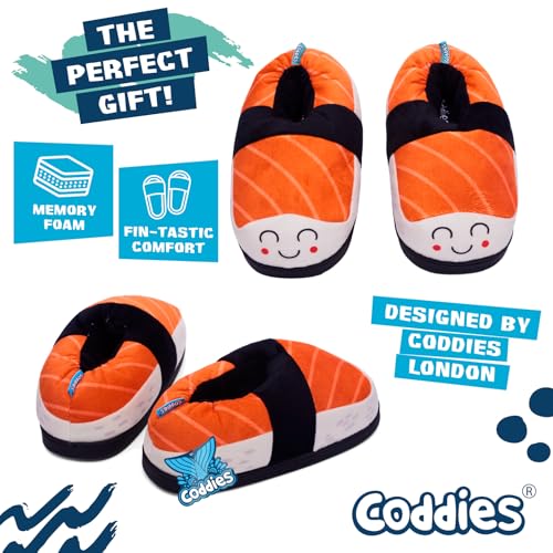 Coddies Sushi “Shoe-shi” Slippers | Unisex Funny Slippers, Gag Gift, Cute Anime Kawaii Present (4-7.5 Men | 6-9.5 Women)