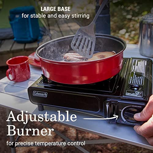 Coleman Classic 1-Burner Butane Stove, Portable Camping Stove with Carry Case & Push-Button Starter, Includes Precise Temperature Control & 7,650 BTUs of Power for Camping, Tailgating, & More