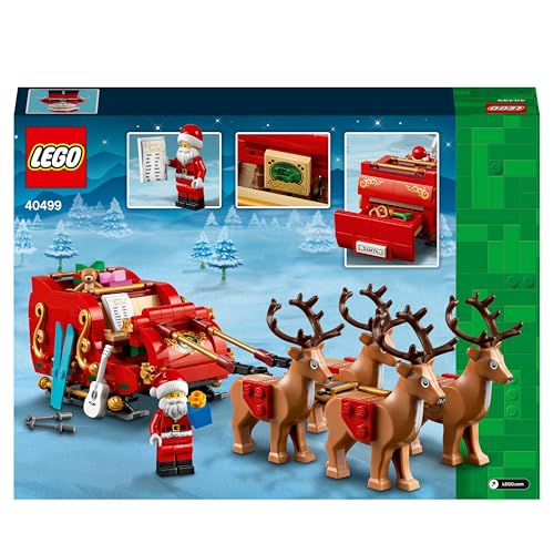 LEGO Santa’s Sleigh Christmas Toy Building Set for Kids Ages 9-13, Comes with a Santa Figurine & Reindeer, Gift for Boys and Girls, Holiday Home Decor, 40499