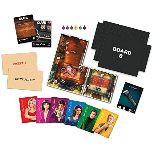 Clue Board Game Treachery at Tudor Mansion, Escape Room Game, Cooperative Family Murder Mystery Games, Ages 10 and up, 1-6 Players