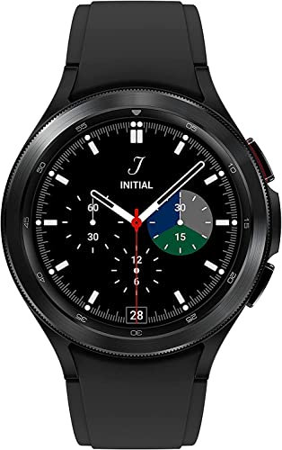 Samsung Electronics Galaxy Watch 4 Classic 46mm Smartwatch with ECG Monitor Tracker for Health Fitness Running Sleep Cycles GPS Fall Detection Bluetooth US Version, Black (Renewed)