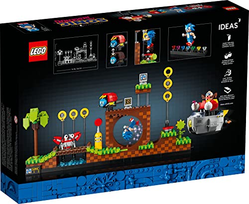 LEGO Ideas Sonic The Hedgehog – Green Hill Zone 21331 Collectible Set, Nostalgic 90's Gift Idea for Adults with Dr. Eggman Figure and Eggmobile