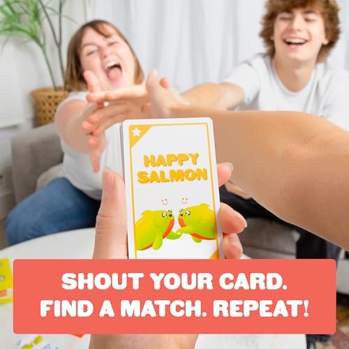 Exploding Kittens Happy Salmon: The 90-Second Family-Friendly Party Card Game for Adults, Teens & Kids