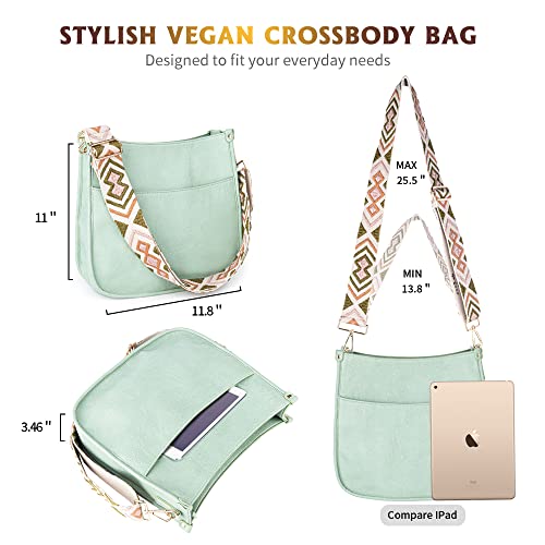 Viva Terry Vegan Leather Crossbody Fashion Shoulder Bag Purse with Adjustable Strap