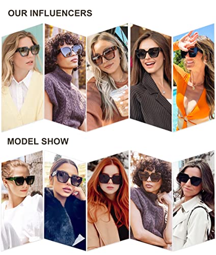 SOJOS Big Trendy Polarized Sunglasses Womens Oversized Cateye Sunnies Lentes De Sol Para Mujer SJ2205