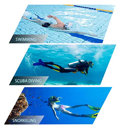 Snorkeling Gear for Adults Snorkel mask Set Scuba Diving mask Dry Snorkel Swimming Glasses Swim Dive mask Nose Cover Youth Free Diving