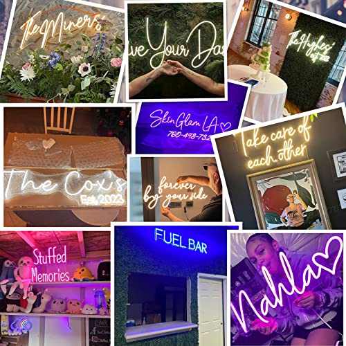 Custom Neon Signs,Personalized Dimmable LED Neon Signs for Family Birthday Bar Wedding Party Night Light&Company Logo or Business Signs, Birthday Gift Name Neon Lights