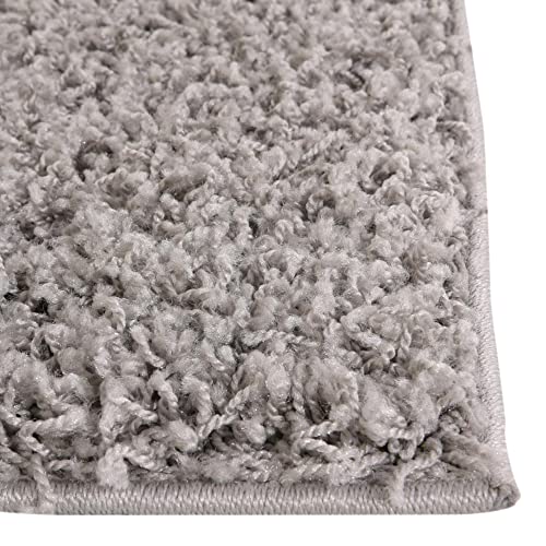 Rugs.com - Über Cozy Solid Shag Collection Rug – 5' x 8' Cloud Gray Shag Rug Perfect for Bedrooms, Dining Rooms, Living Rooms