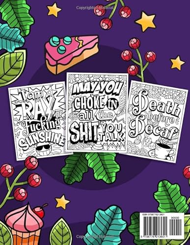 I Run on Coffee, Curse Words & Inappropriate Thoughts: A Sweary Coloring Book for Adults with Motivational Quotes, For Stress Relief and Relaxation (Swear Word Coloring Book Series)