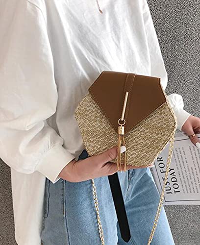 Crossbody Bags for Women Straw Beach Bag Hobo Bag Satchel Bag Tote Handbags Cute Straw Travel Bag Crossbody Bag 2024