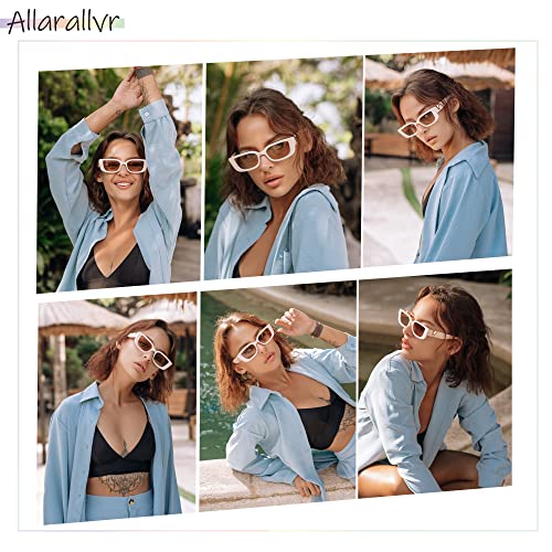 Allarallvr Rectangle Sunglasses for Women 90s Retro Trendy Y2K Classical Vintage Square Shades AR82037