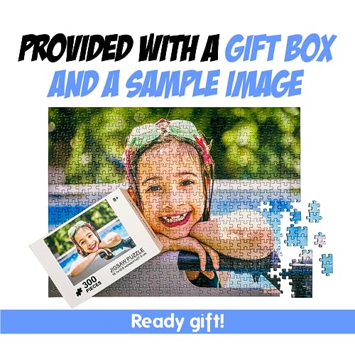 Custom Puzzle from Picture Create Your Own Puzzle from Photo - Personalized Puzzle 300 Pieces - DIY Custom Made Photo Puzzles for Friend Birthday Wedding Valentine’s Day Anniversary