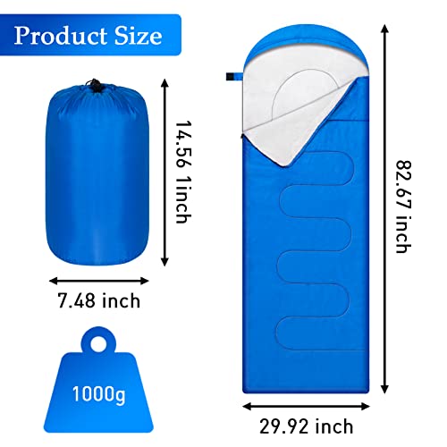 Camping Sleeping Bags Portable Waterproof Sleeping Bag for Adults Kids 4 Seasons Winter, Fall, Spring, Summer Backpacking Hiking Camping Mountaineering Indoor Outdoor Use