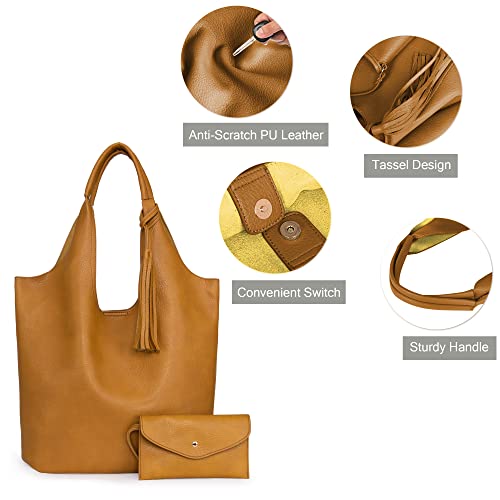 Montana West Slouchy Hobo Bags for Women Soft Designer Shoulder Purses Ladies Top Handle Handbag