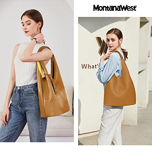 Montana West Slouchy Hobo Bags for Women Soft Designer Shoulder Purses Ladies Top Handle Handbag