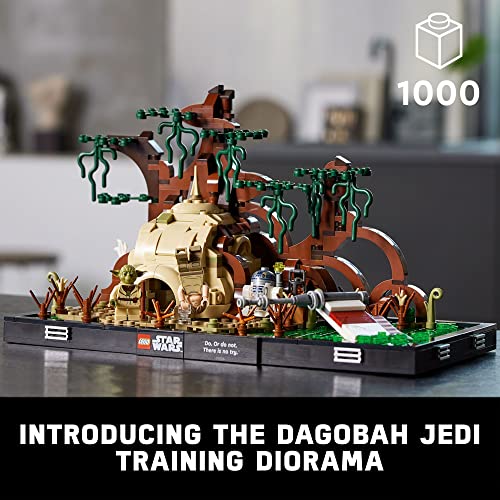 LEGO Star Wars Dagobah Jedi Training Diorama 75330 Set - Complete Series with Yoda and R2-D2 Minifigures, and Luke Skywalker’s X-Wing, Birthday Gift Idea for Adults, Men, Women, Room Décor Memorabilia