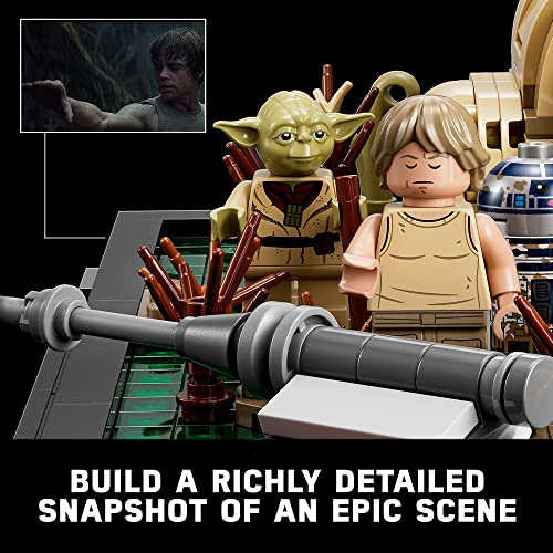 LEGO Star Wars Dagobah Jedi Training Diorama 75330 Set - Complete Series with Yoda and R2-D2 Minifigures, and Luke Skywalker’s X-Wing, Birthday Gift Idea for Adults, Men, Women, Room Décor Memorabilia