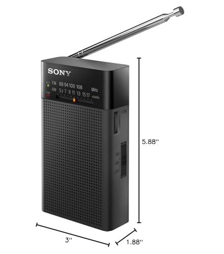 Sony ICF-P27 Portable Radio with Speaker and AM/FM Tuner