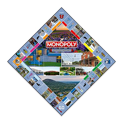 Monopoly Board Game - Texas Hill Country Edition: 2-6 Players Family Board Games for Kids and Adults, Board Games for Kids 8 and up, for Kids and Adults, Ideal for Game Night